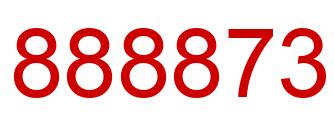 Number 888873 red image