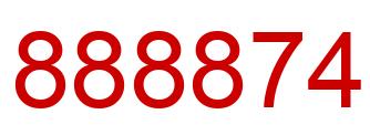 Number 888874 red image