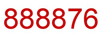 Number 888876 red image