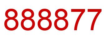 Number 888877 red image