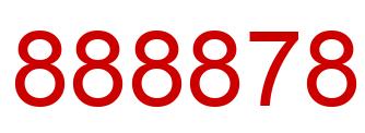 Number 888878 red image