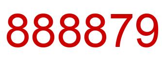 Number 888879 red image
