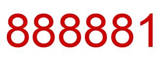 Number 888881 red image