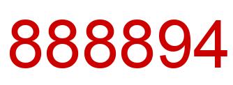Number 888894 red image