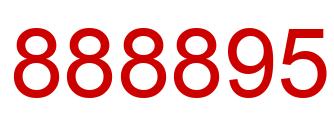 Number 888895 red image
