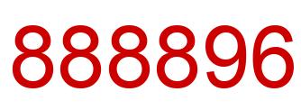 Number 888896 red image
