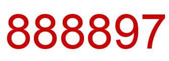 Number 888897 red image
