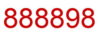 Number 888898 red image