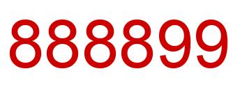 Number 888899 red image