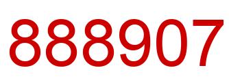 Number 888907 red image