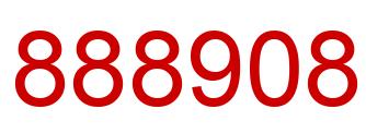 Number 888908 red image