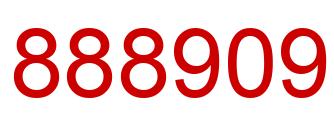 Number 888909 red image