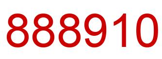 Number 888910 red image