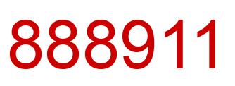 Number 888911 red image