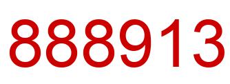 Number 888913 red image