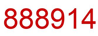 Number 888914 red image
