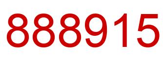Number 888915 red image