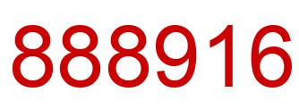 Number 888916 red image