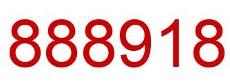 Number 888918 red image