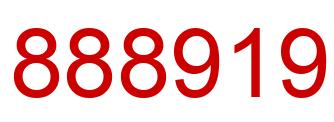 Number 888919 red image