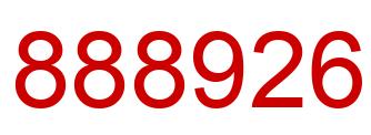 Number 888926 red image