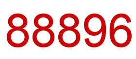 Number 88896 red image