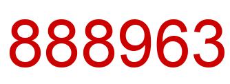 Number 888963 red image