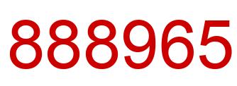 Number 888965 red image