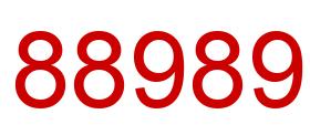 Number 88989 red image