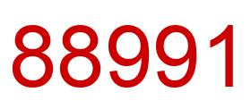 Number 88991 red image