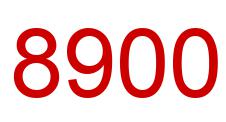 Number 8900 red image