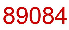 Number 89084 red image