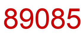 Number 89085 red image