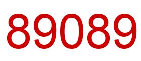 Number 89089 red image