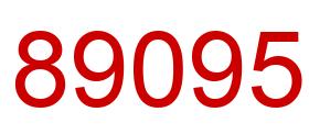 Number 89095 red image