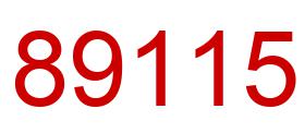 Number 89115 red image