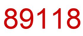 Number 89118 red image