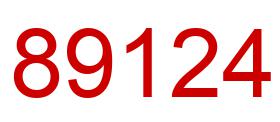 Number 89124 red image