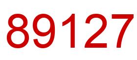 Number 89127 red image