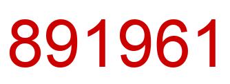 Número 891961 imagen rojo
