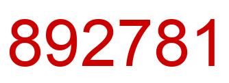 Número 892781 imagen rojo