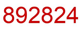 Number 892824 red image
