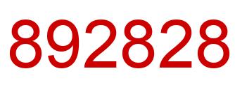 Number 892828 red image