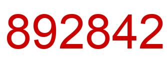 Número 892842 imagen rojo