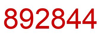 Número 892844 imagen rojo