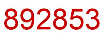 Number 892853 red image