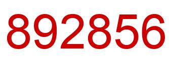 Number 892856 red image
