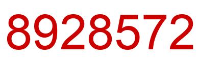 Number 8928572 red image
