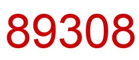 Number 89308 red image