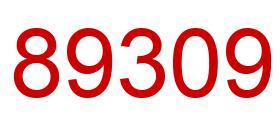 Number 89309 red image